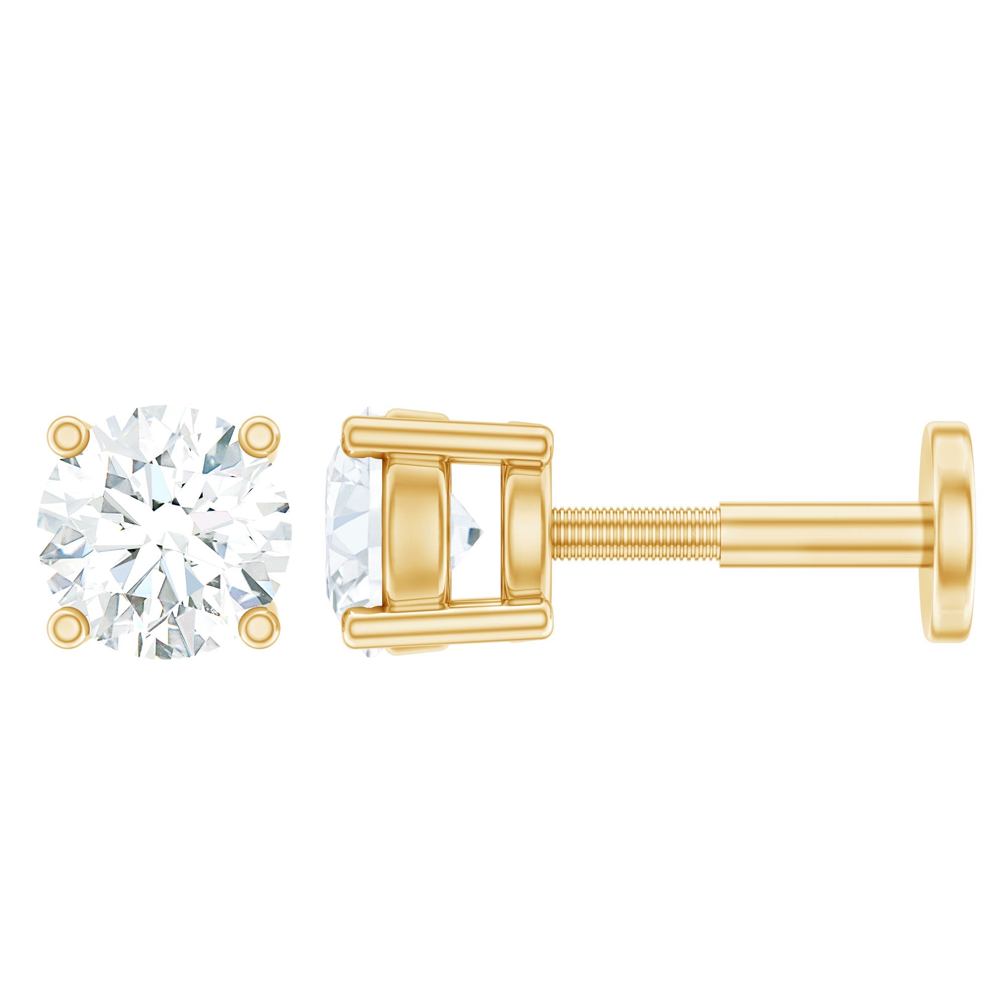 Minimalist Diamond Solitaire Earring for Tragus Piercing | Body Jewelry | Wiccan Center