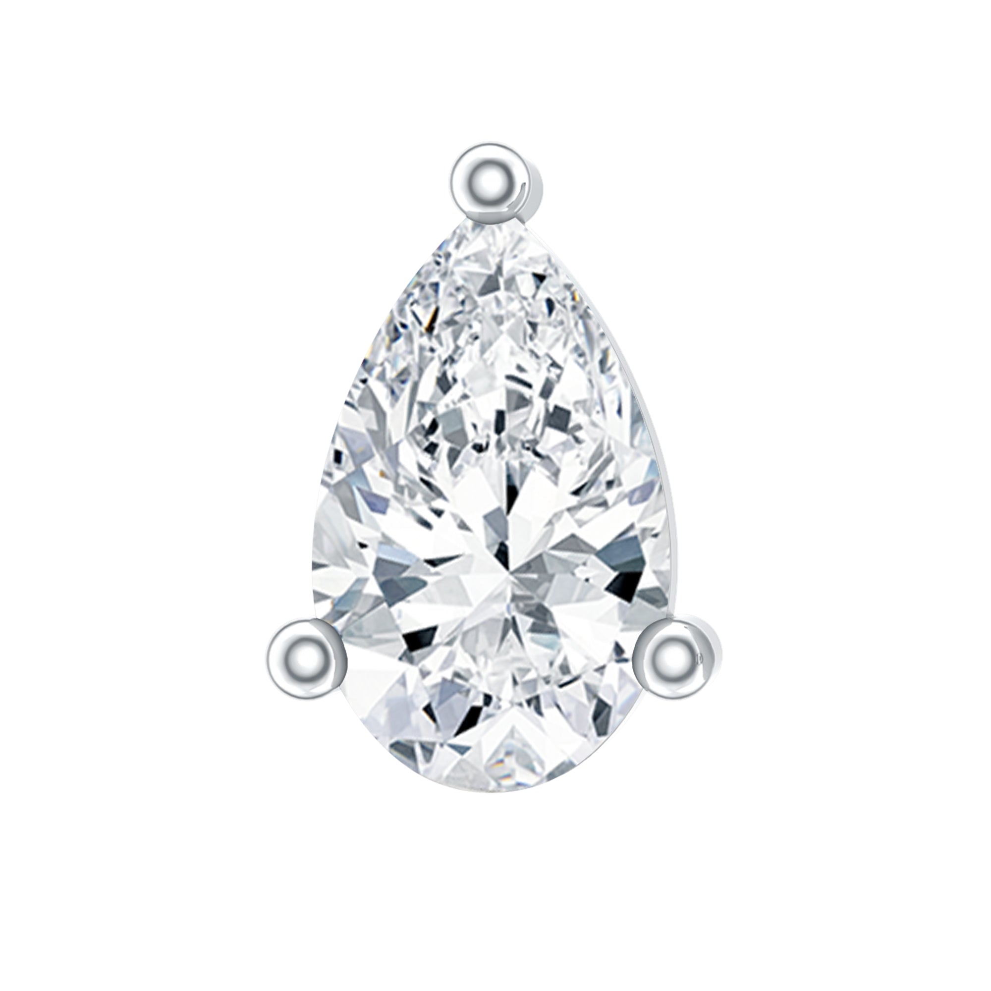 Solitaire Pear Shape Diamond Earring for Tragus Piercing | Body Jewelry | Wiccan Center