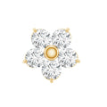 Minimalist Diamond Flower Tragus Earring with Flat Back | Body Jewelry | Wiccan Center