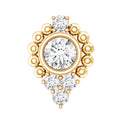 Bezel Set Diamond Minimalist Earring for Tragus Piercing | Body Jewelry | Wiccan Center