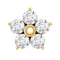 Nature Inspired Diamond Flower Earring for Tragus Piercing | Body Jewelry | Wiccan Center