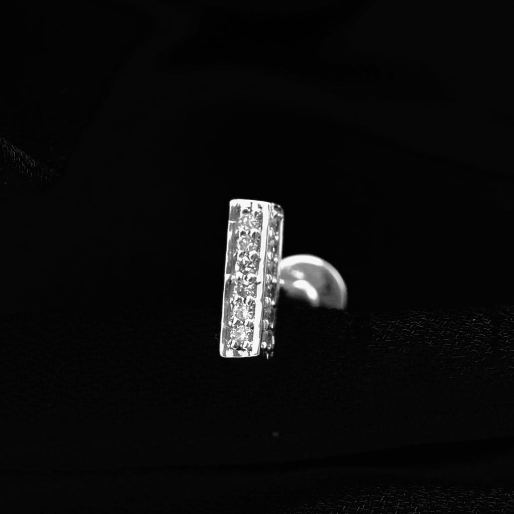 Diamond Bar Earring for Tragus Piercing | Body Jewelry | Wiccan Center