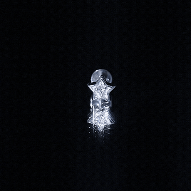 Dainty Diamond Star Earring for Tragus Piercing | Body Jewelry | Wiccan Center