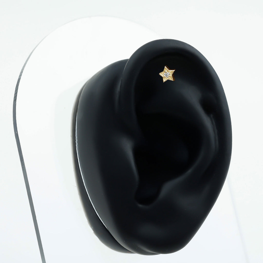 Dainty Diamond Star Earring for Tragus Piercing | Body Jewelry | Wiccan Center