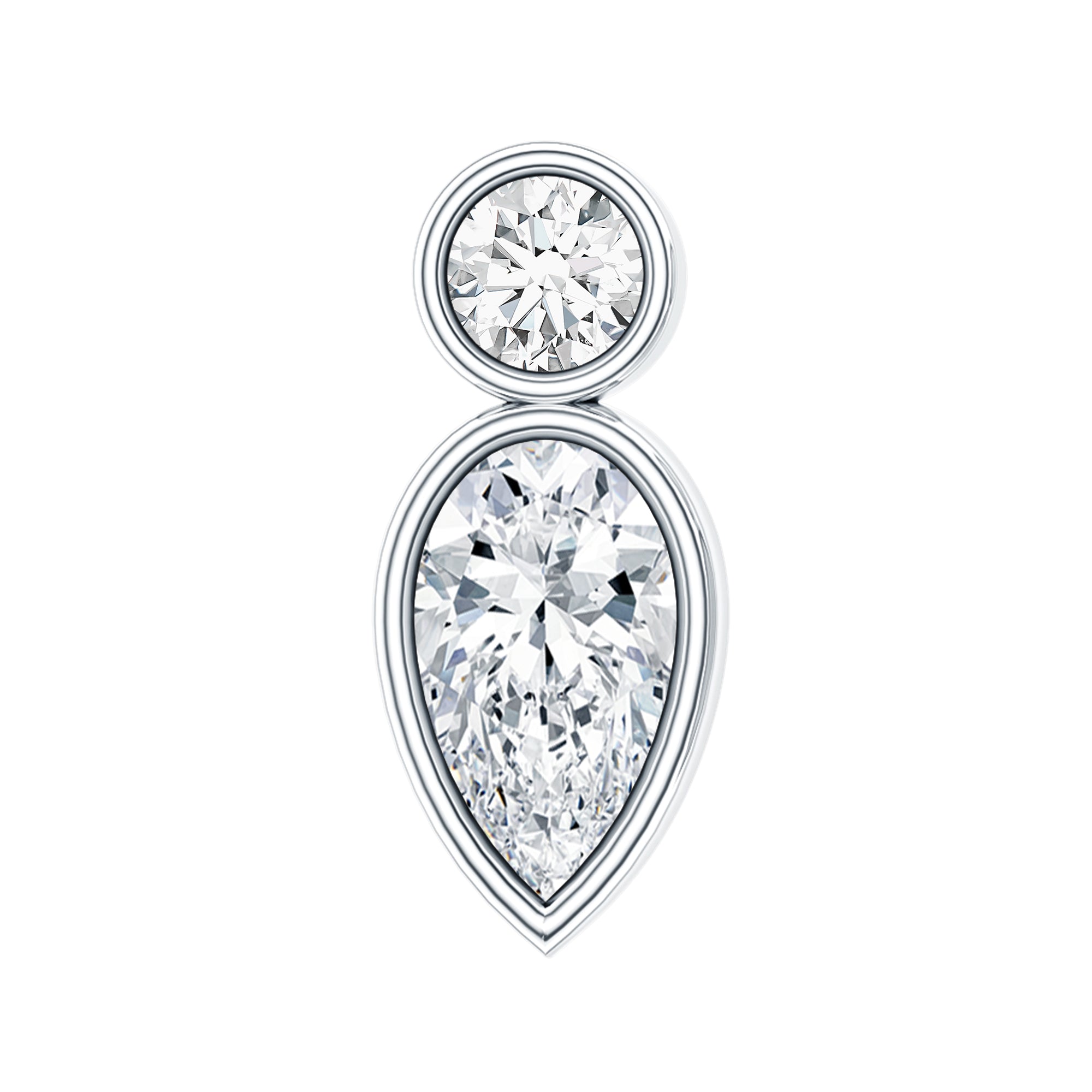 Minimal Pear Diamond Tragus Earring in Bezel Setting | Body Jewelry | Wiccan Center