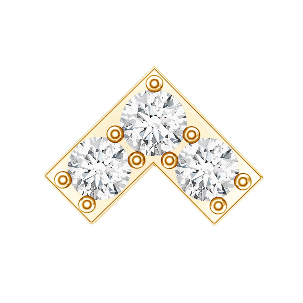 Certified Diamond Chevron V Earring for Tragus Piercing | Body Jewelry | Wiccan Center