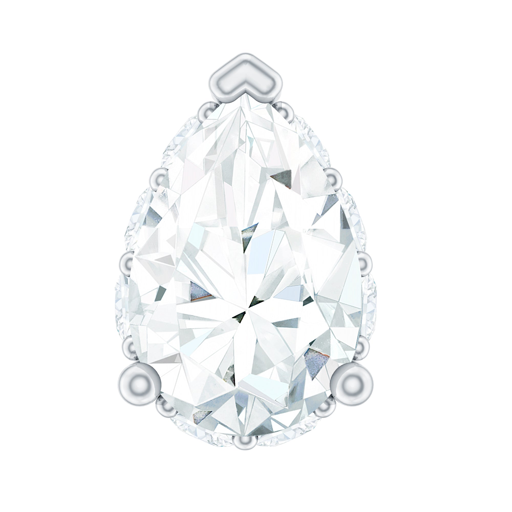 Solitaire Diamond Teardrop Tragus Earring for Women | Body Jewelry | Wiccan Center