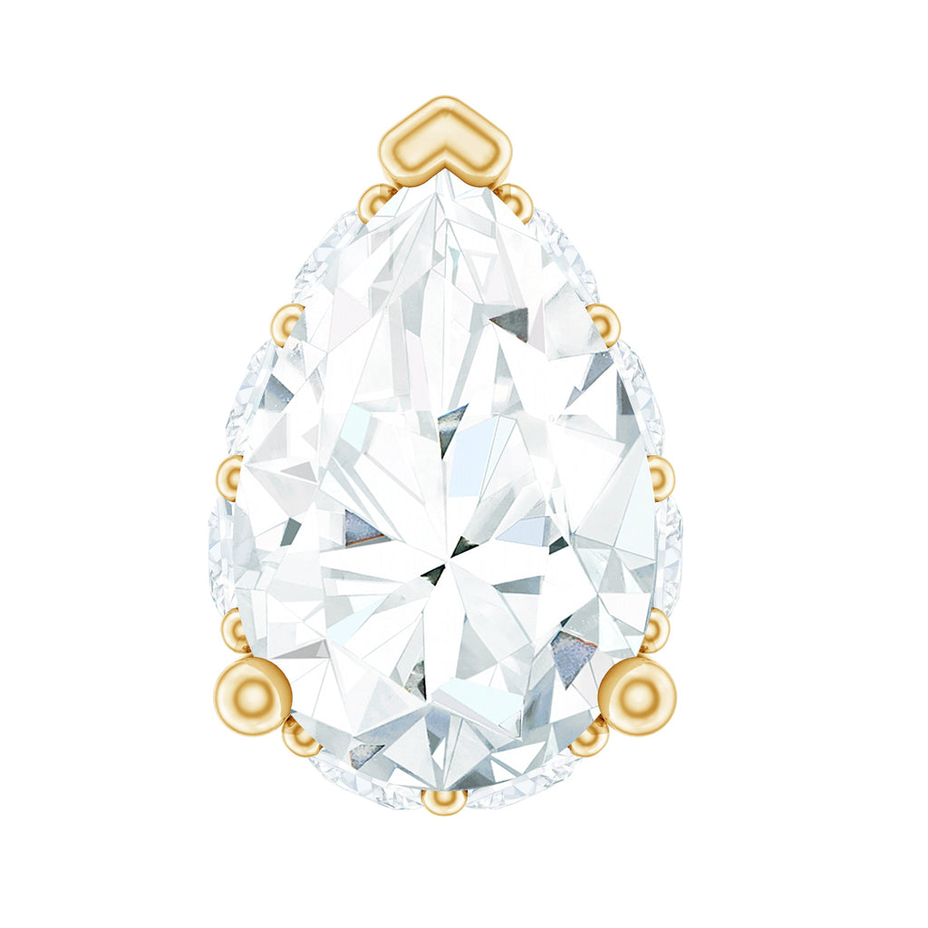 Solitaire Diamond Teardrop Tragus Earring for Women | Body Jewelry | Wiccan Center