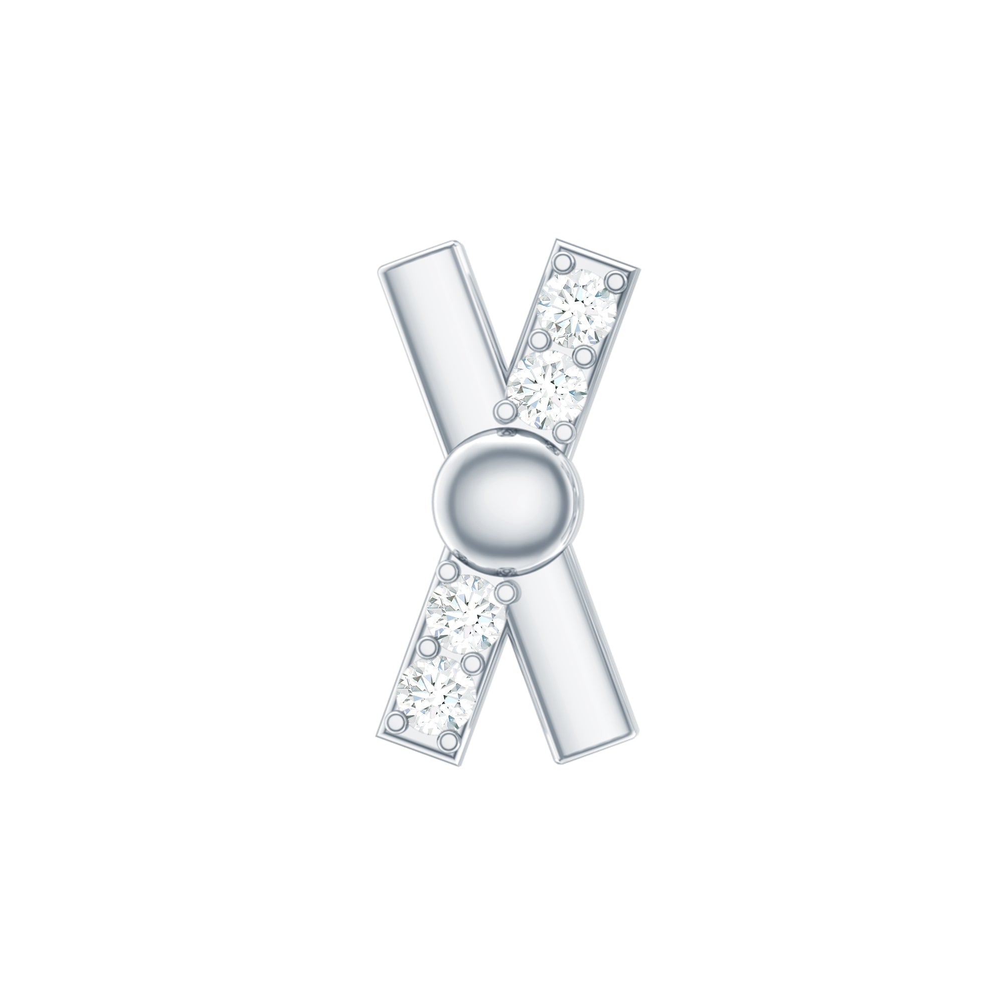 Simple Diamond X Earring for Tragus Piercing | Body Jewelry | Wiccan Center