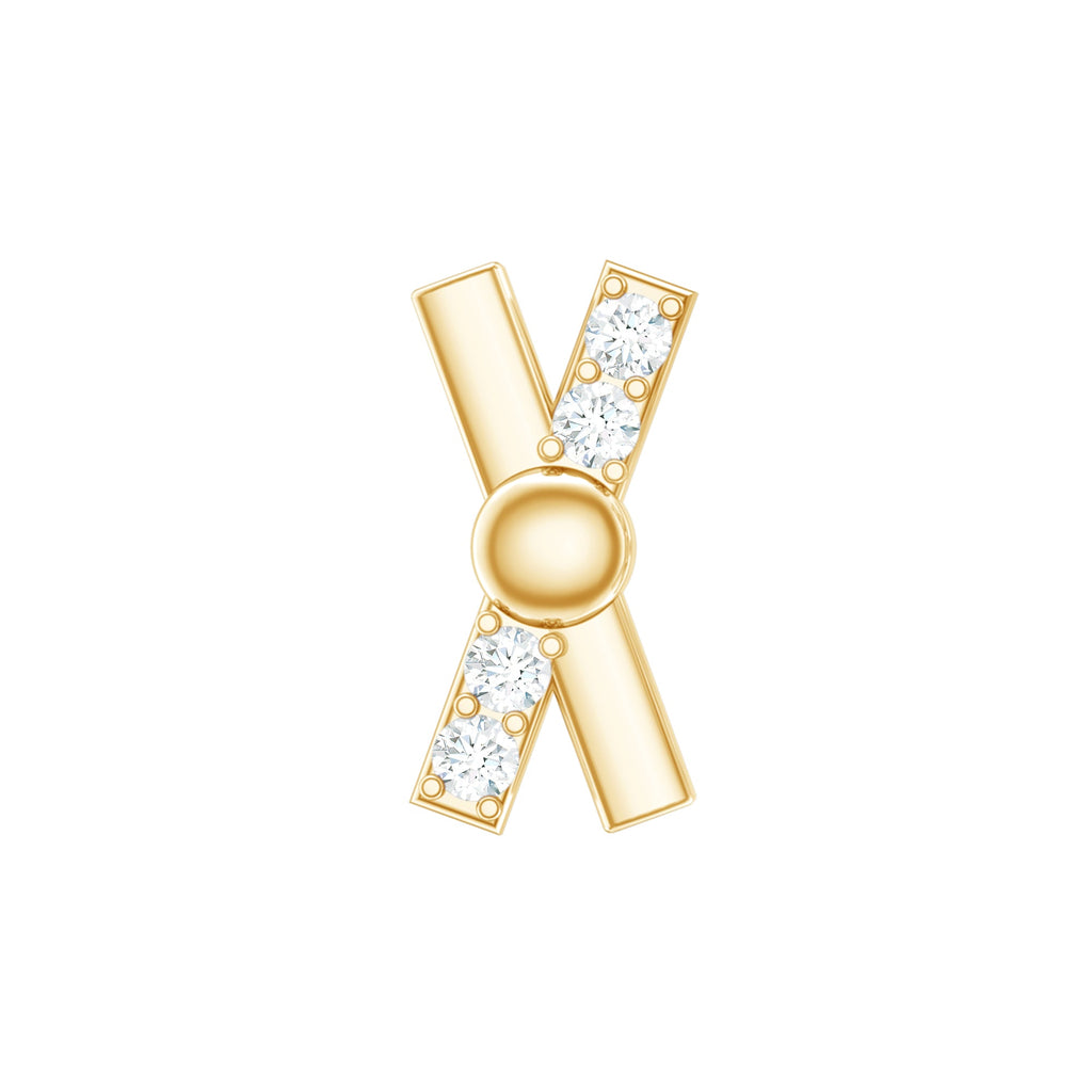 Simple Diamond X Earring for Tragus Piercing | Body Jewelry | Wiccan Center