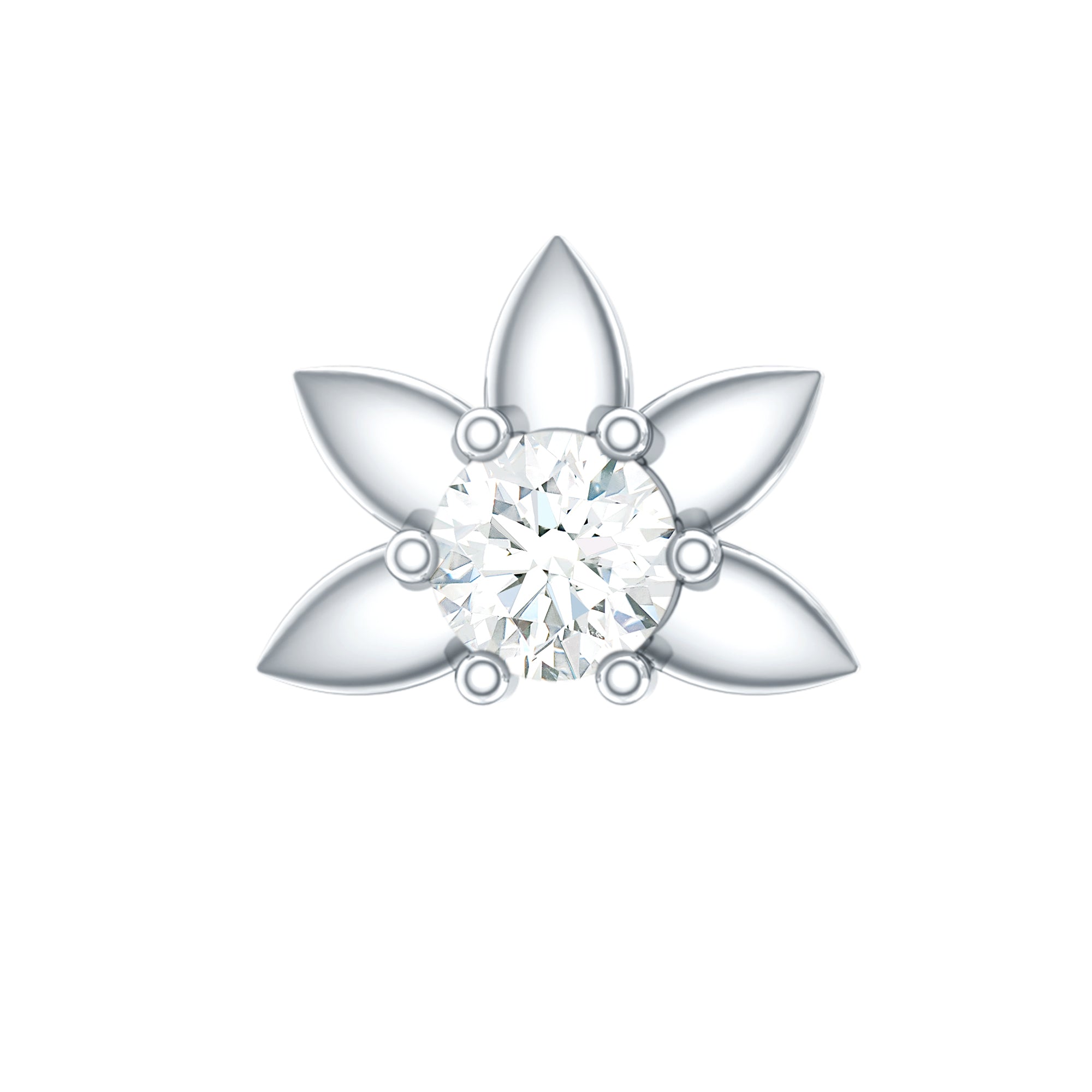 Diamond Floral Earring for Tragus Piercing | Body Jewelry | Wiccan Center