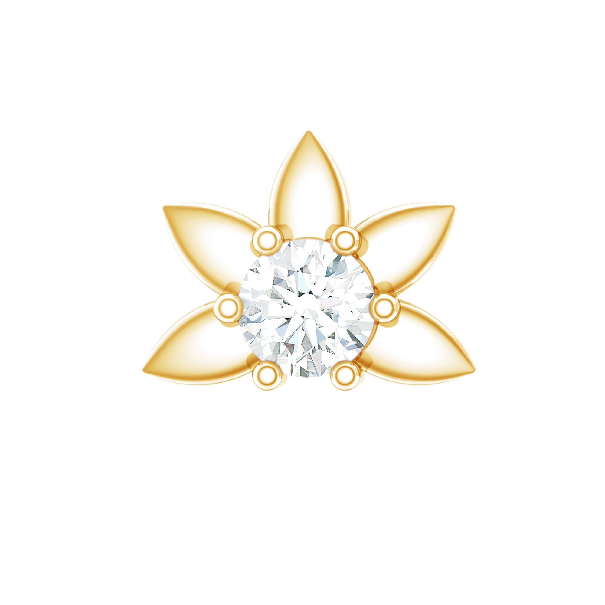Diamond Floral Earring for Tragus Piercing | Body Jewelry | Wiccan Center