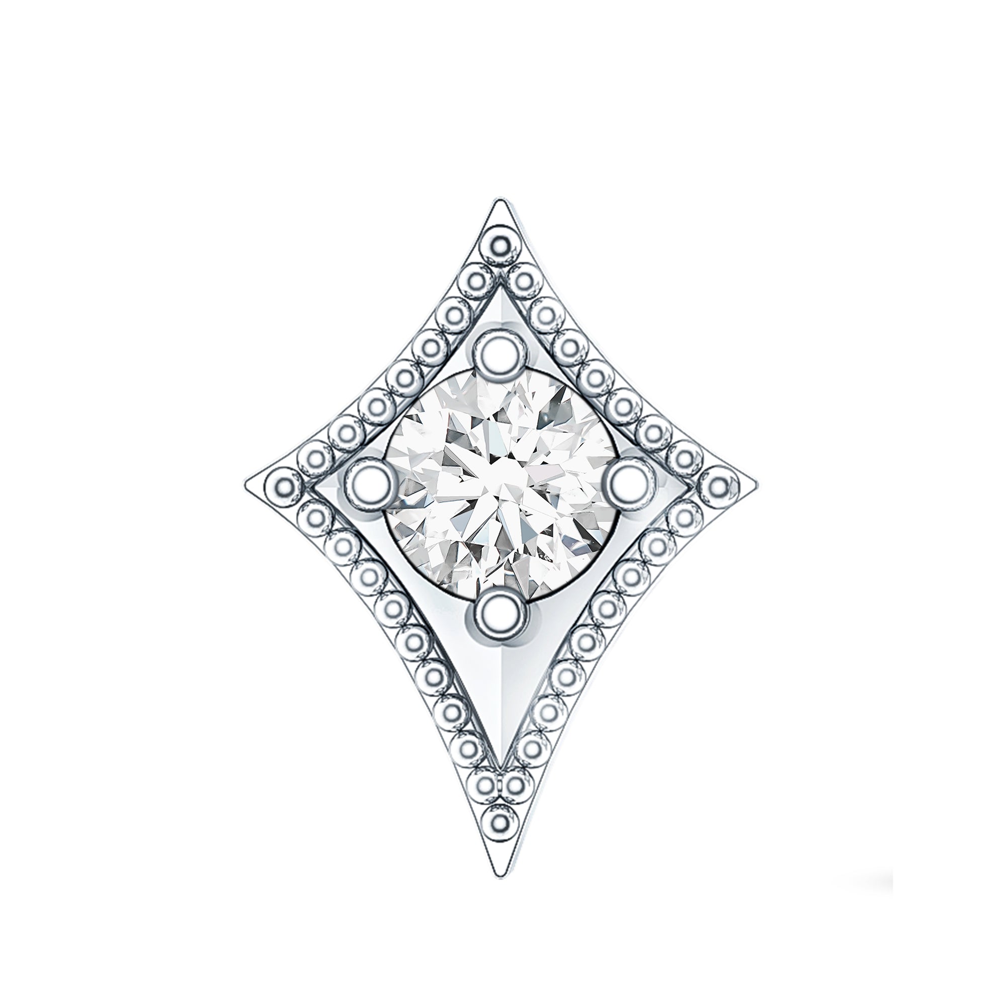 Diamond Kite Shape Tragus Earring | Body Jewelry | Wiccan Center