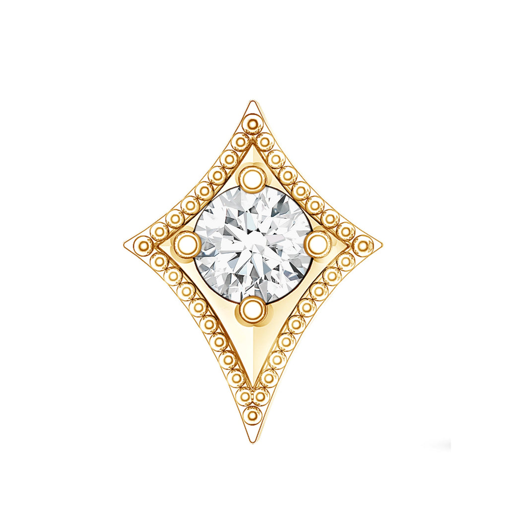Diamond Kite Shape Tragus Earring | Body Jewelry | Wiccan Center