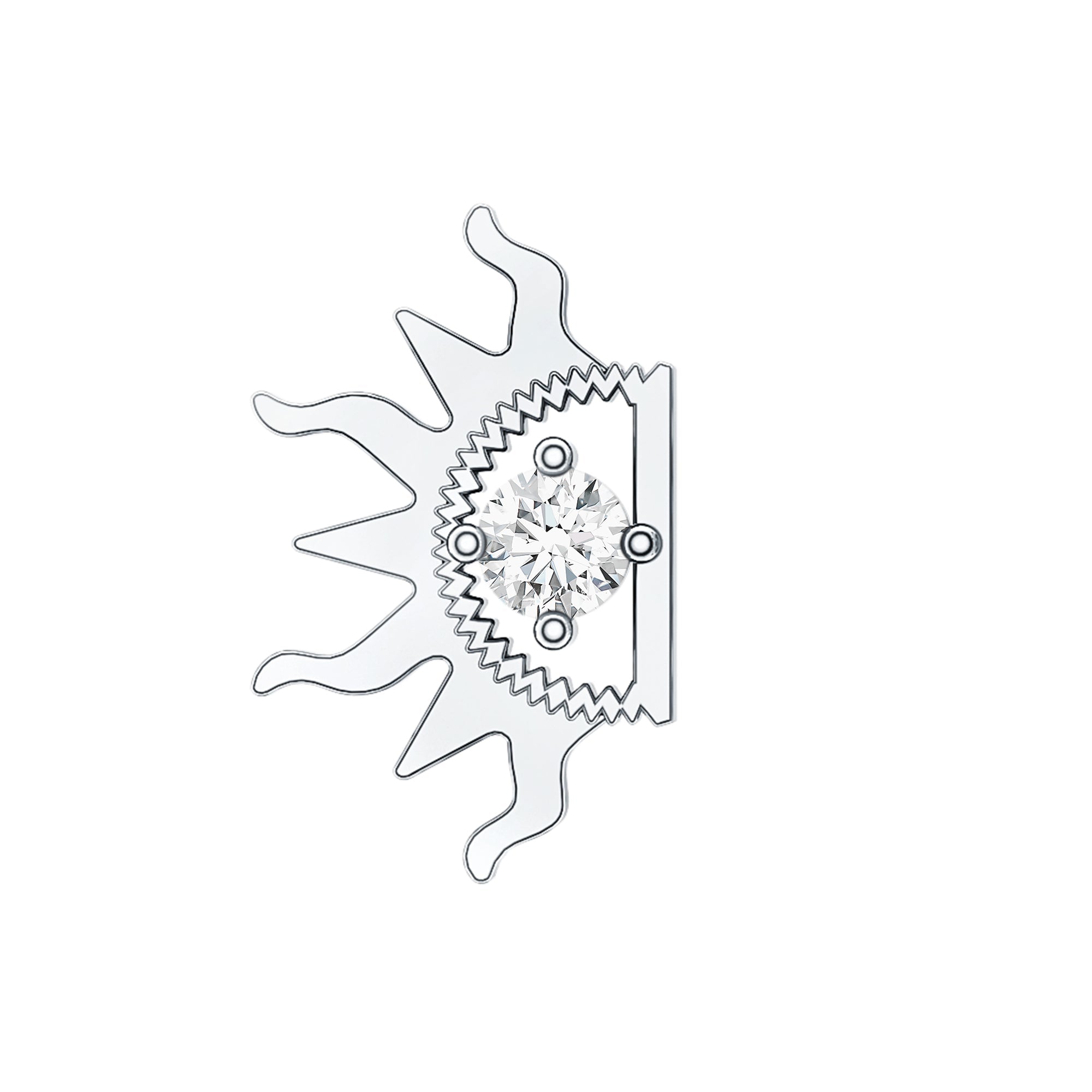 Diamond Half Sun Tragus Earring | Body Jewelry | Wiccan Center