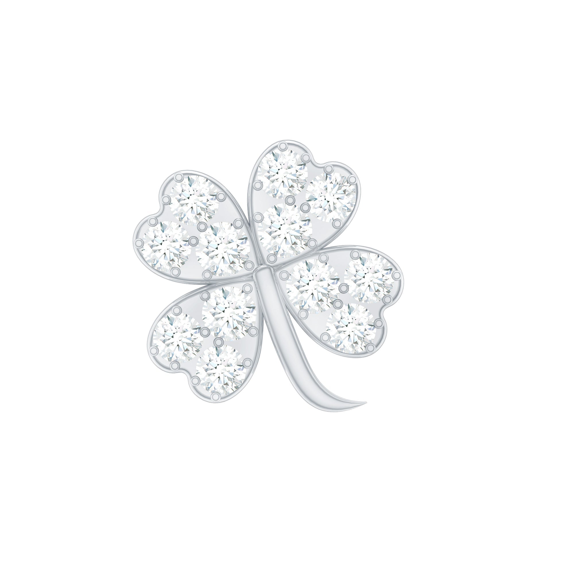 Diamond Four Leaf Clover Tragus Earring | Body Jewelry | Wiccan Center