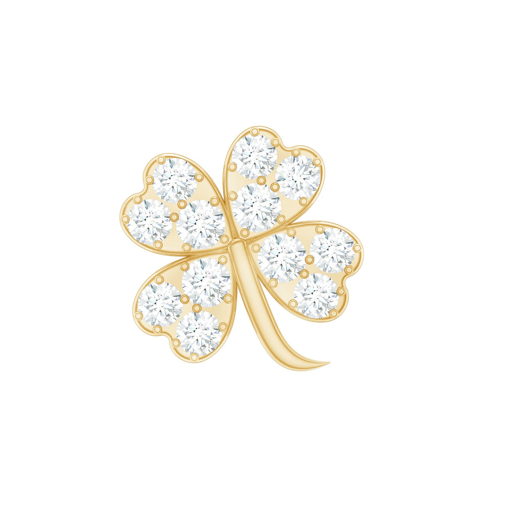 Diamond Four Leaf Clover Tragus Earring | Body Jewelry | Wiccan Center