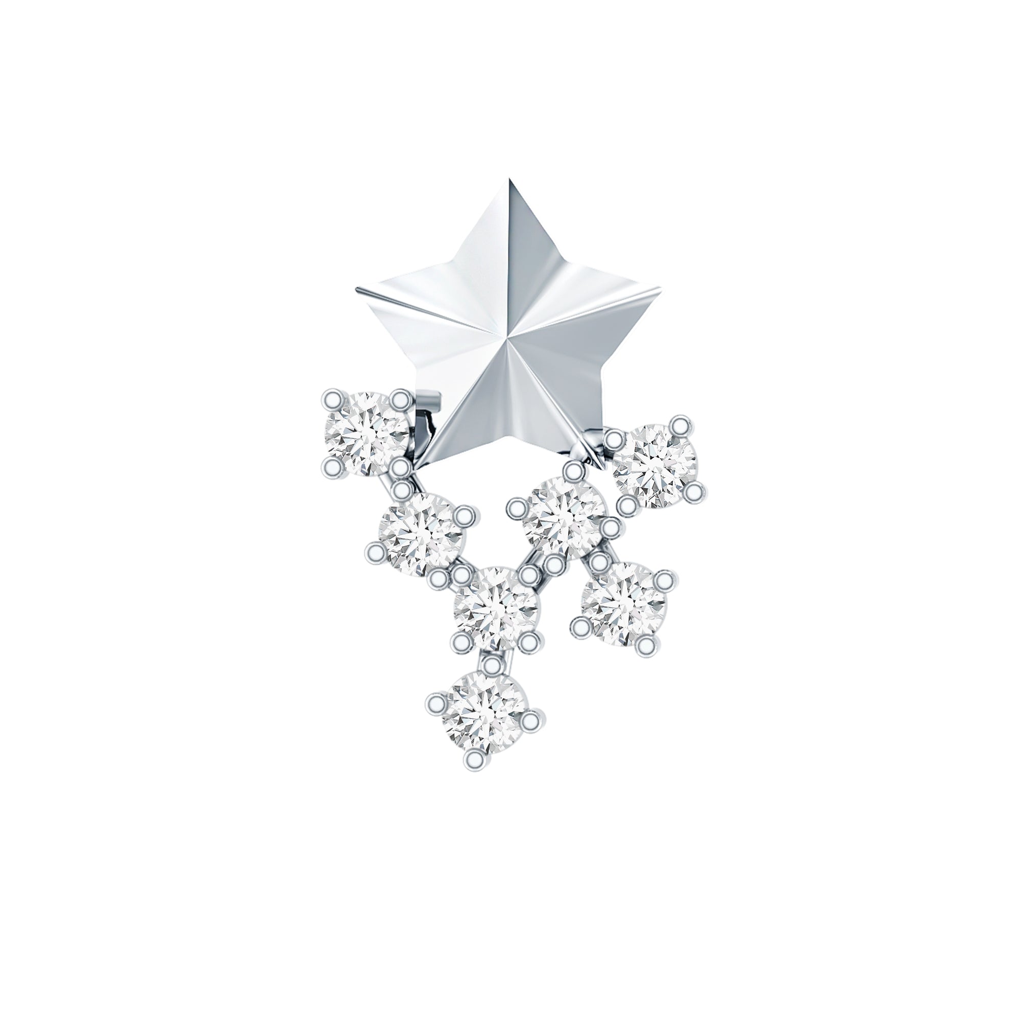 Diamond Star Celestial Earring for Tragus Piercing | Body Jewelry | Wiccan Center