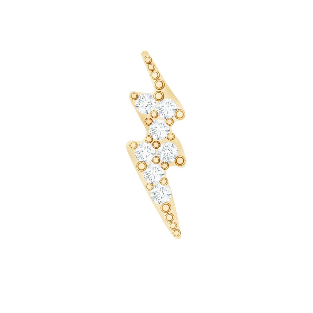 Diamond Lightning Bolt Tragus Earring | Body Jewelry | Wiccan Center