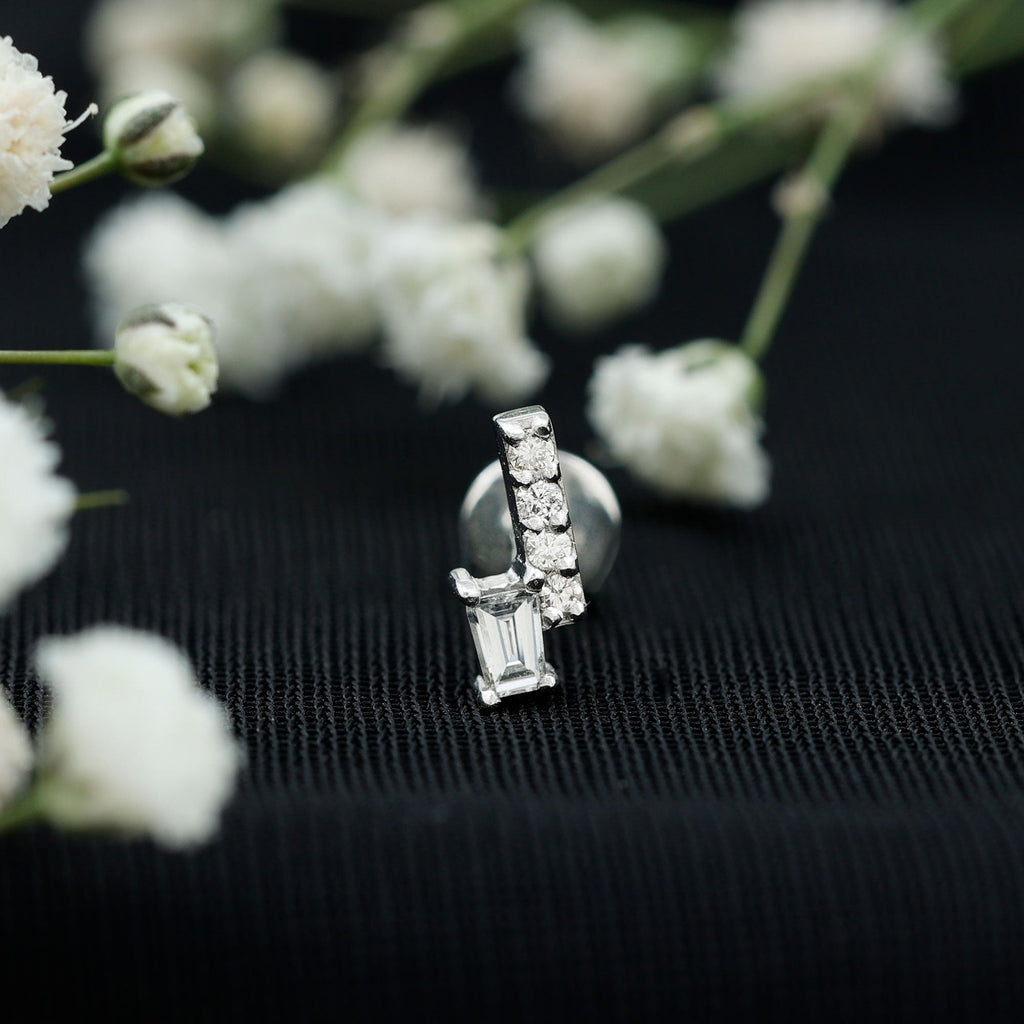Minimalist Diamond Tragus Piercing Earring | Body Jewelry | Wiccan Center