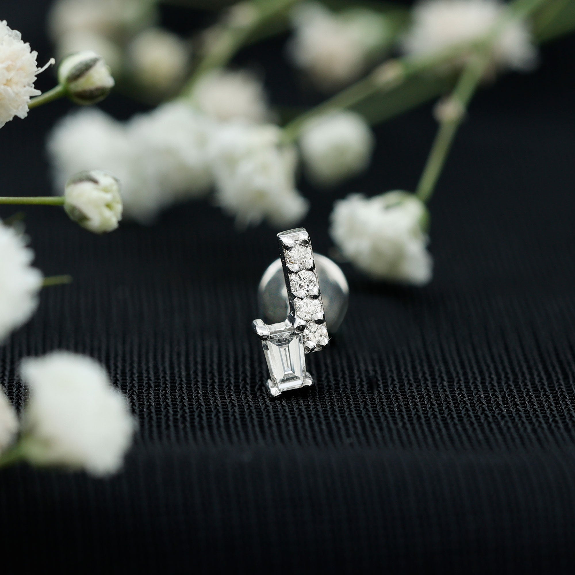 Minimalist Diamond Tragus Piercing Earring | Body Jewelry | Wiccan Center