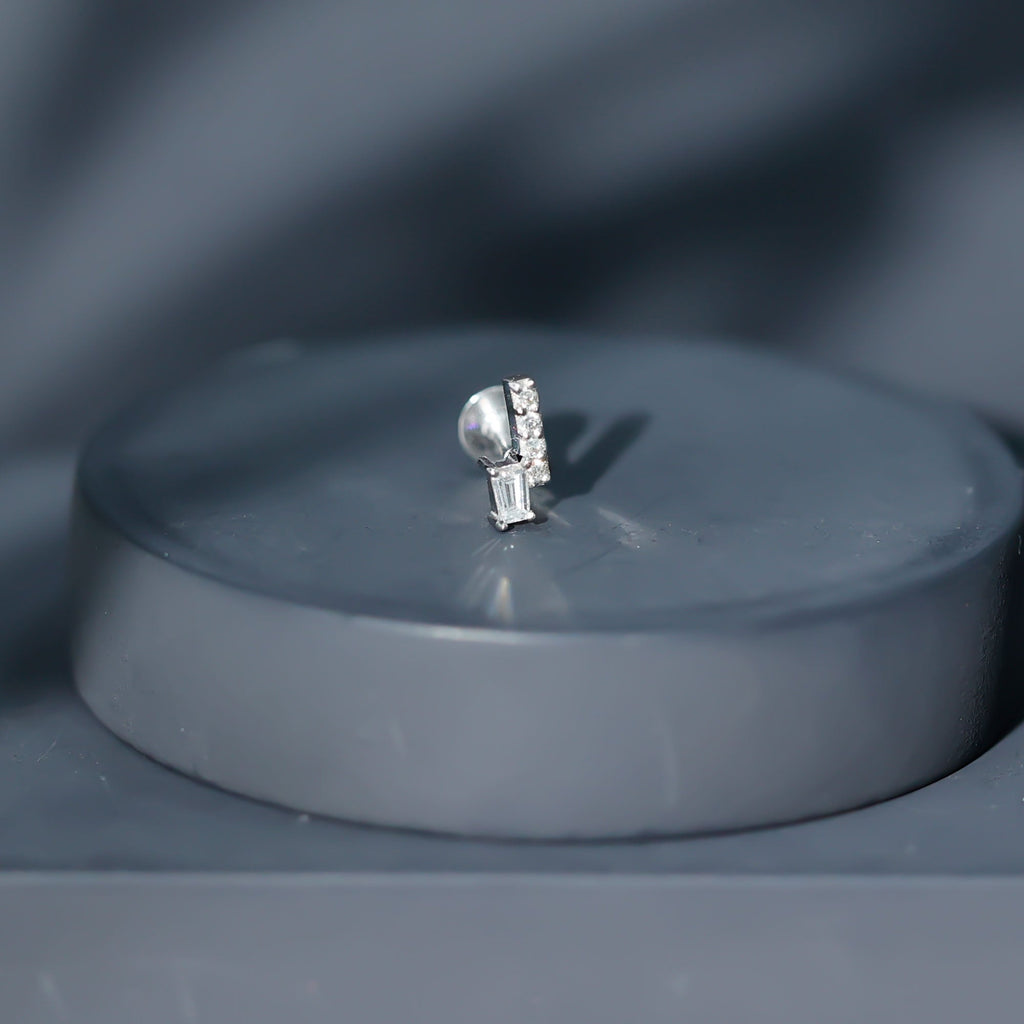 Minimalist Diamond Tragus Piercing Earring | Body Jewelry | Wiccan Center