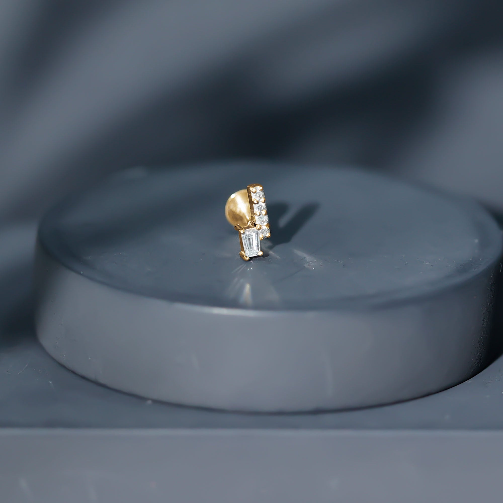 Minimalist Diamond Tragus Piercing Earring | Body Jewelry | Wiccan Center