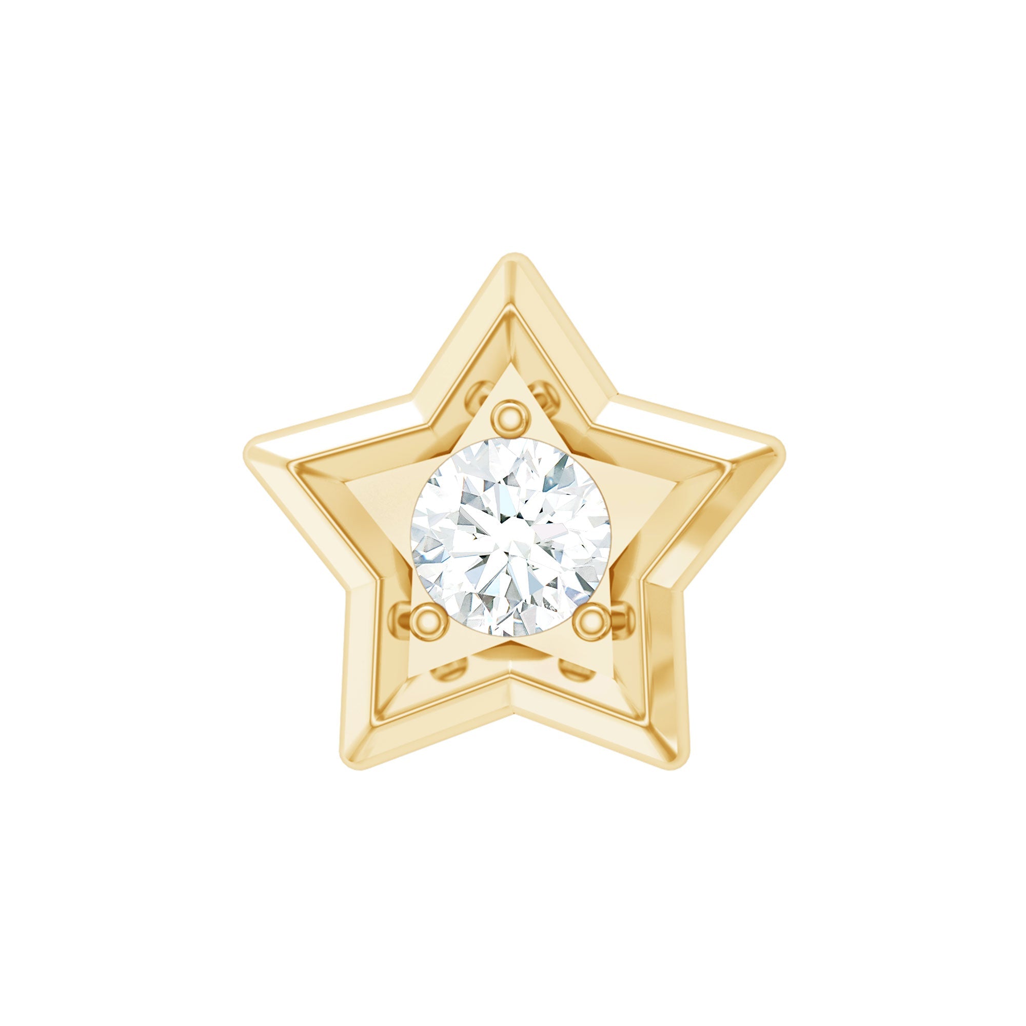 Dainty Diamond Star Earring for Tragus Piercing | Body Jewelry | Wiccan Center