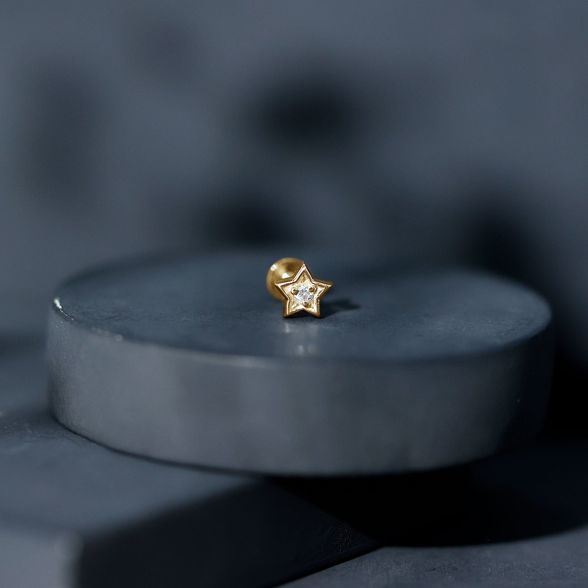 Dainty Diamond Star Earring for Tragus Piercing | Body Jewelry | Wiccan Center