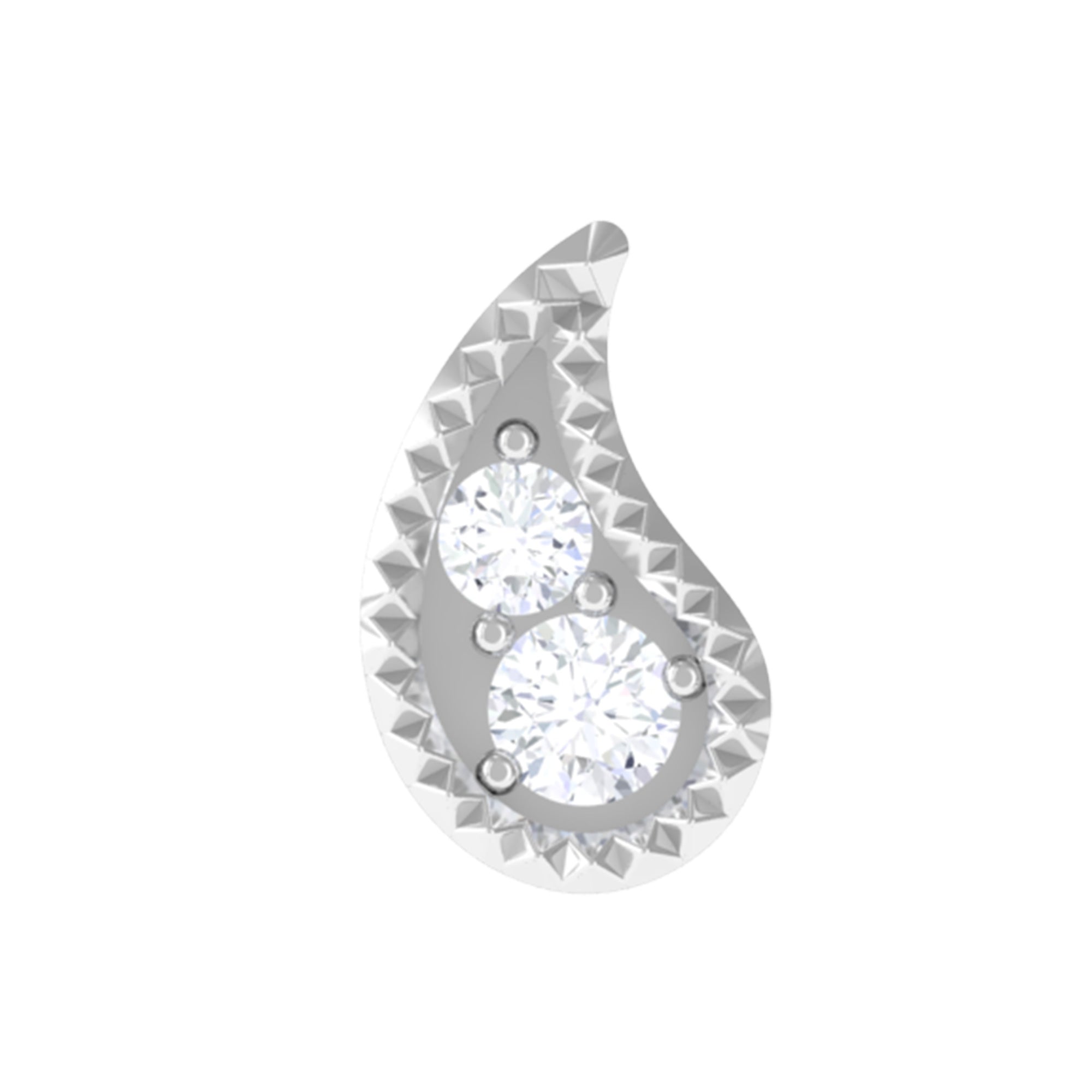 Natural Diamond Gold Petal Cartilage Earring | Body Jewelry | Wiccan Center