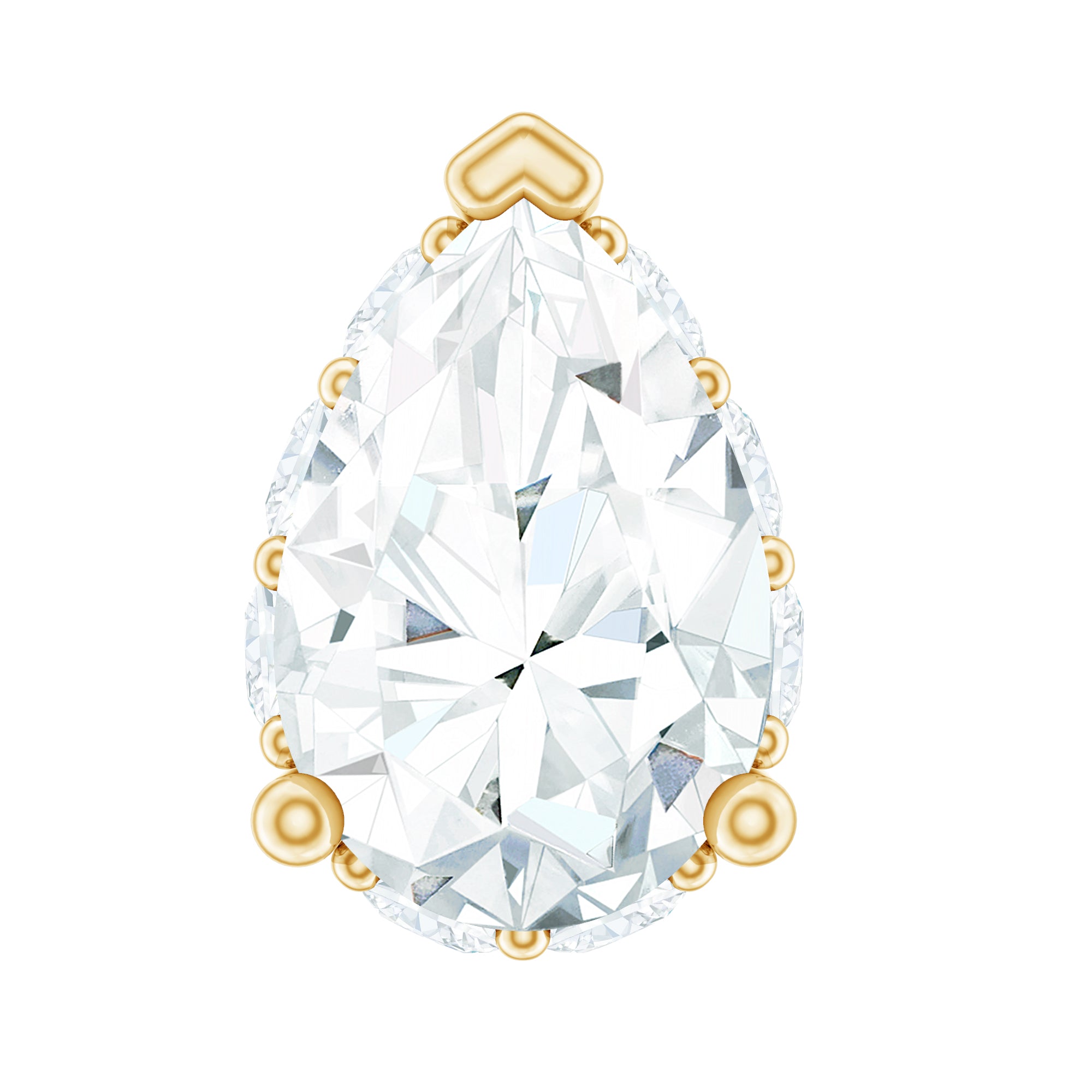 Solitaire Diamond Teardrop Tragus Earring for Women | Body Jewelry | Wiccan Center