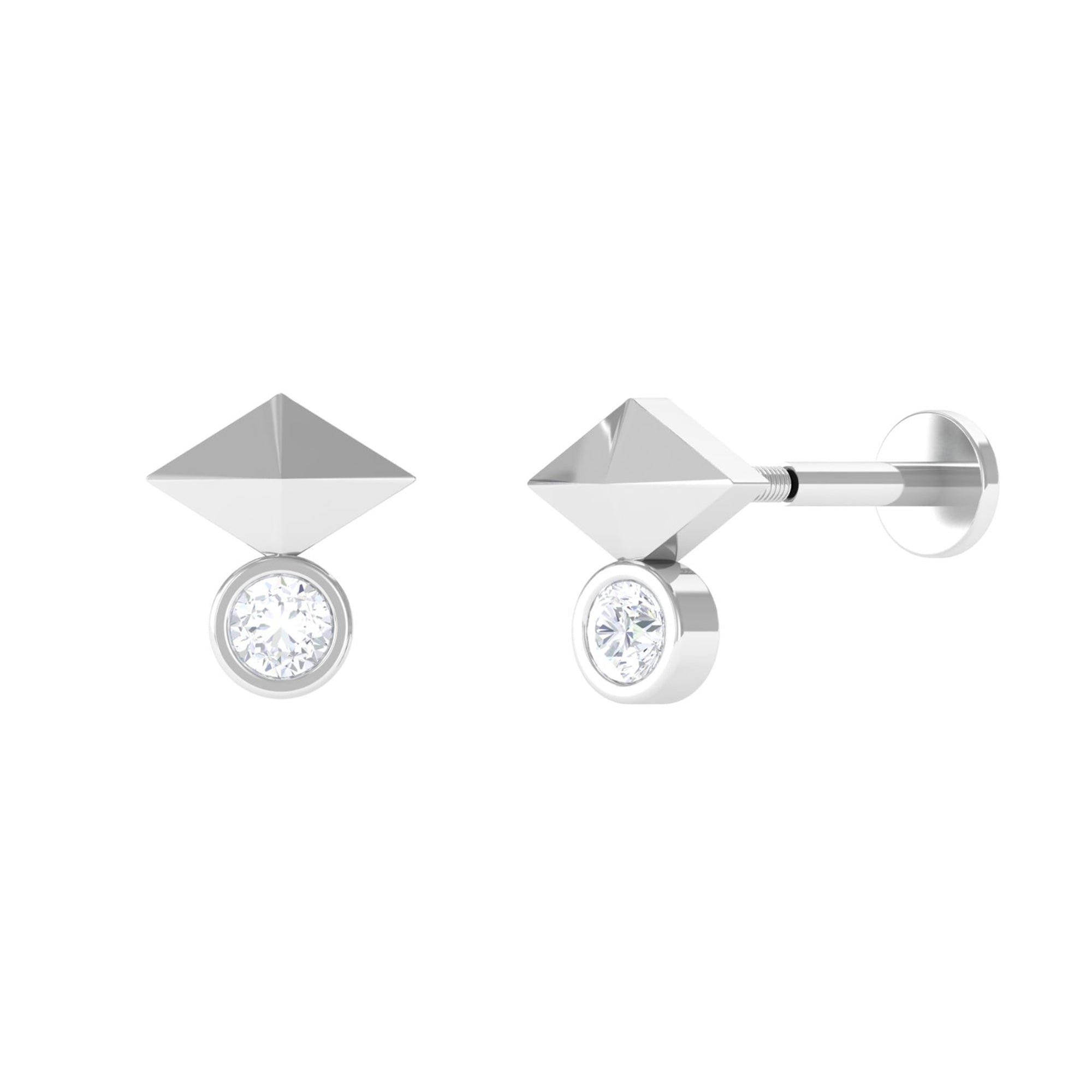Diamond Geometric Tragus Earring | Body Jewelry | Wiccan Center