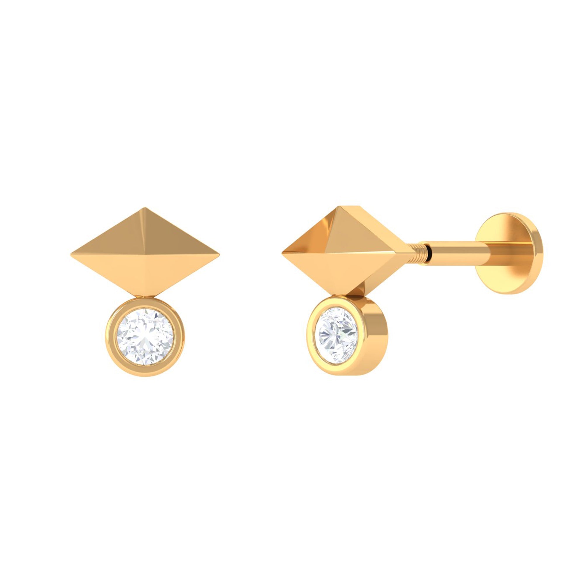 Diamond Geometric Tragus Earring | Body Jewelry | Wiccan Center