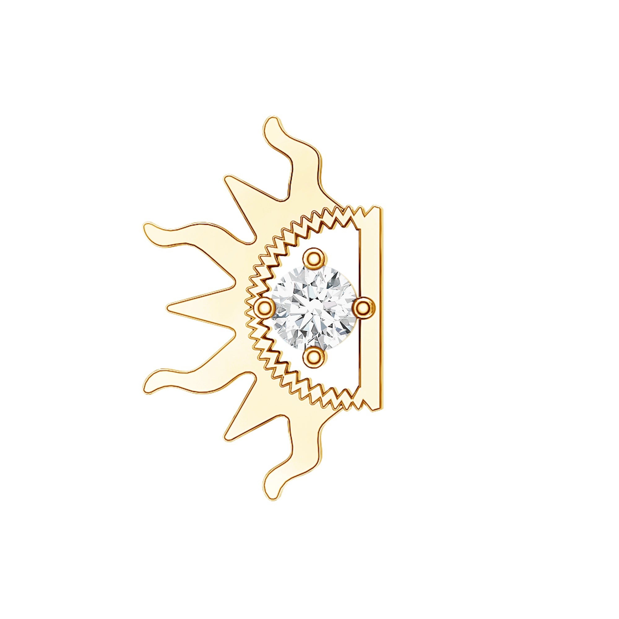Diamond Half Sun Tragus Earring | Body Jewelry | Wiccan Center