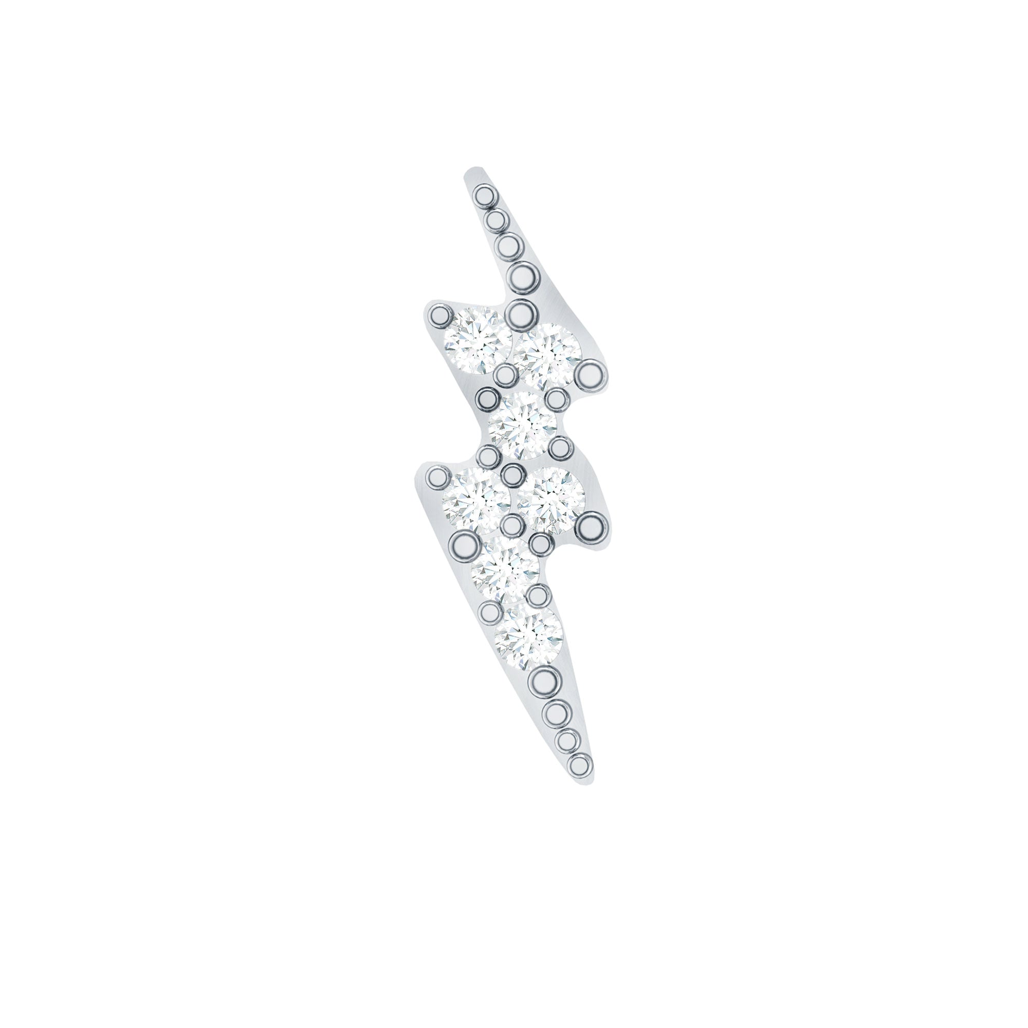 Diamond Lightning Bolt Tragus Earring | Body Jewelry | Wiccan Center
