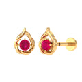 Natural Ruby Simple Tragus Earring | Body Jewelry | Wiccan Center