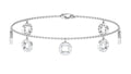 Minimal Moissanite Chain Charm Bracelet for Women