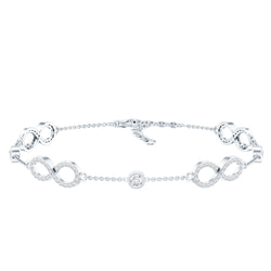 Certified Moissanite Infinity Chain Bracelet | Bracelet | Wiccan Center