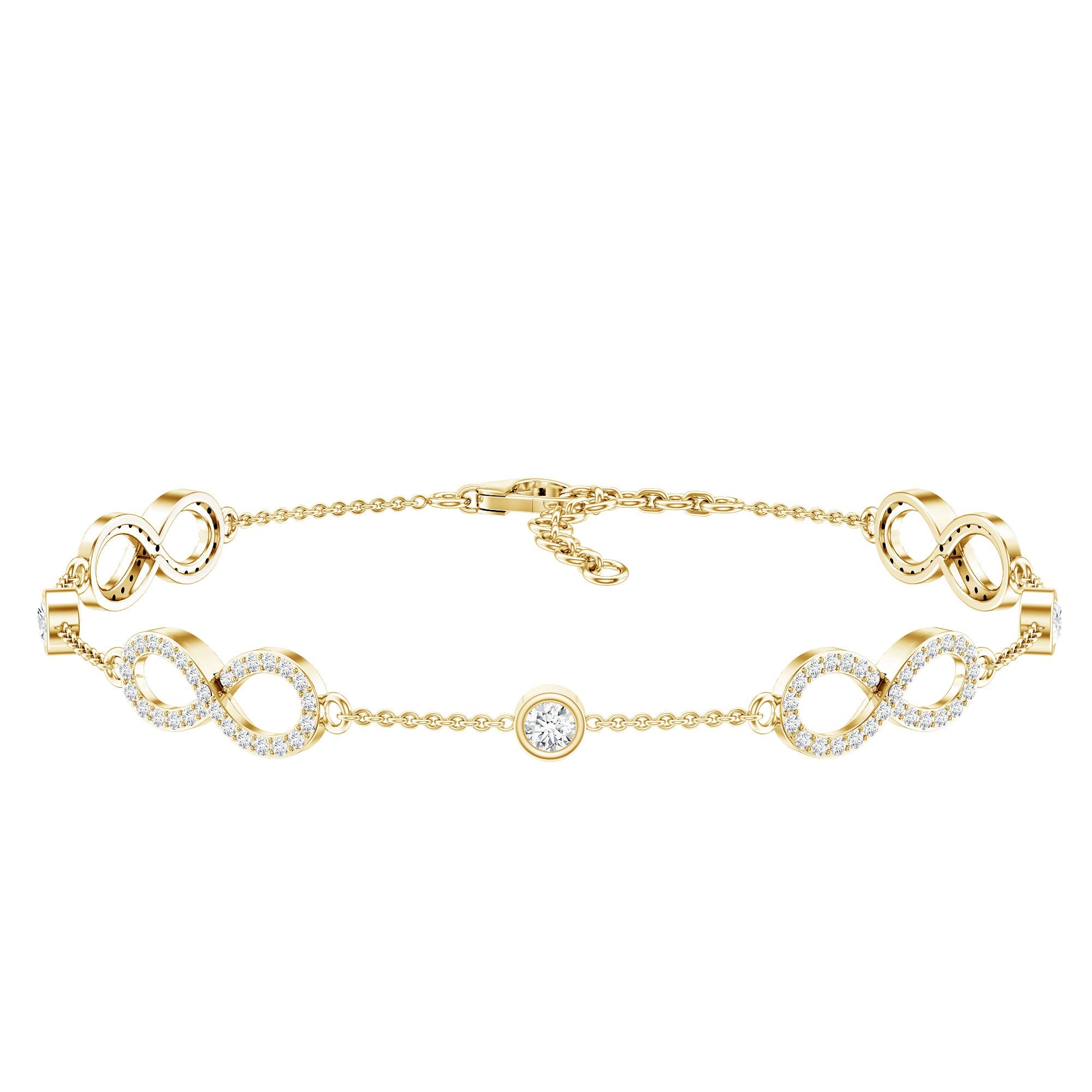 Certified Moissanite Infinity Chain Bracelet | Bracelet | Wiccan Center