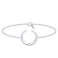 Certified Diamond Moon Chain Bracelet