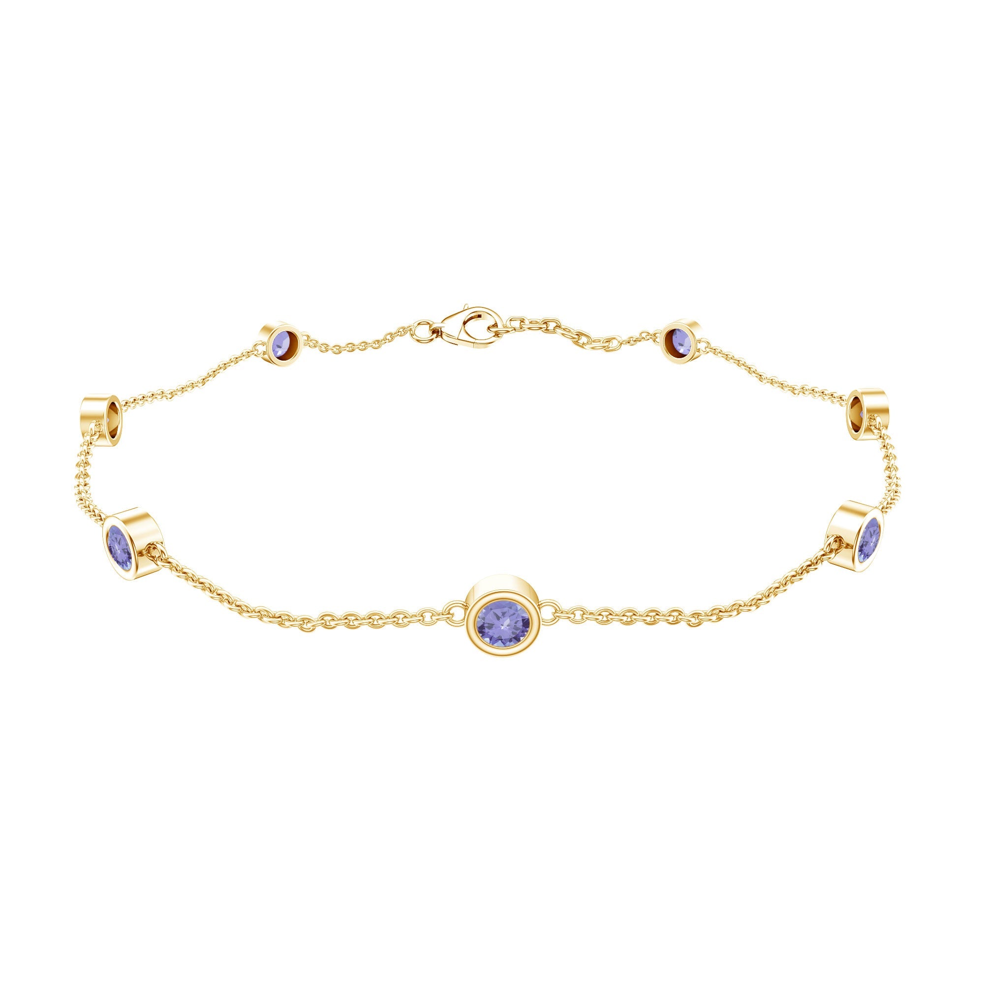 Certified Natural Tanzanite Chain Bracelet for Her | Bracelet | Wiccan Center