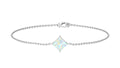 2 Carat Princess Cut Ethiopian Opal Solitaire Chain Bracelet