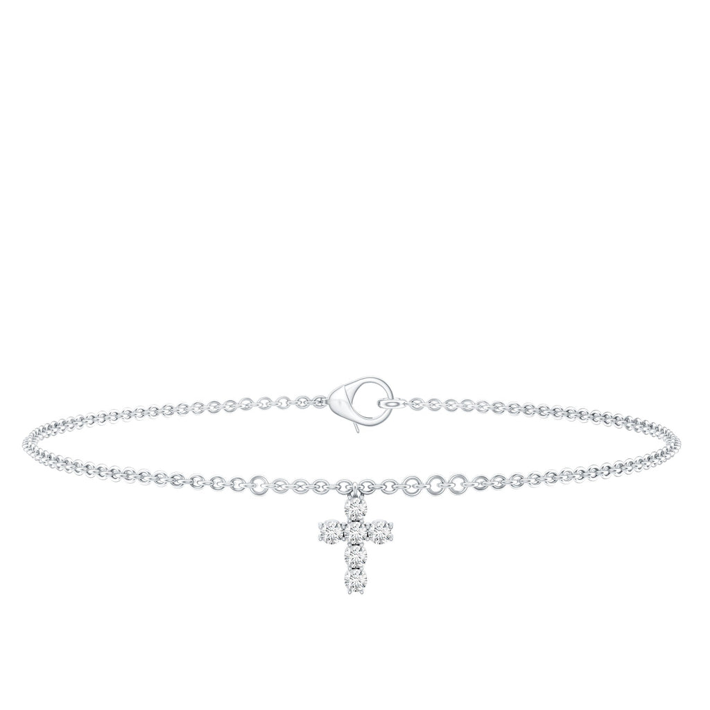 Certified Diamond Cross Chain Bracelet
