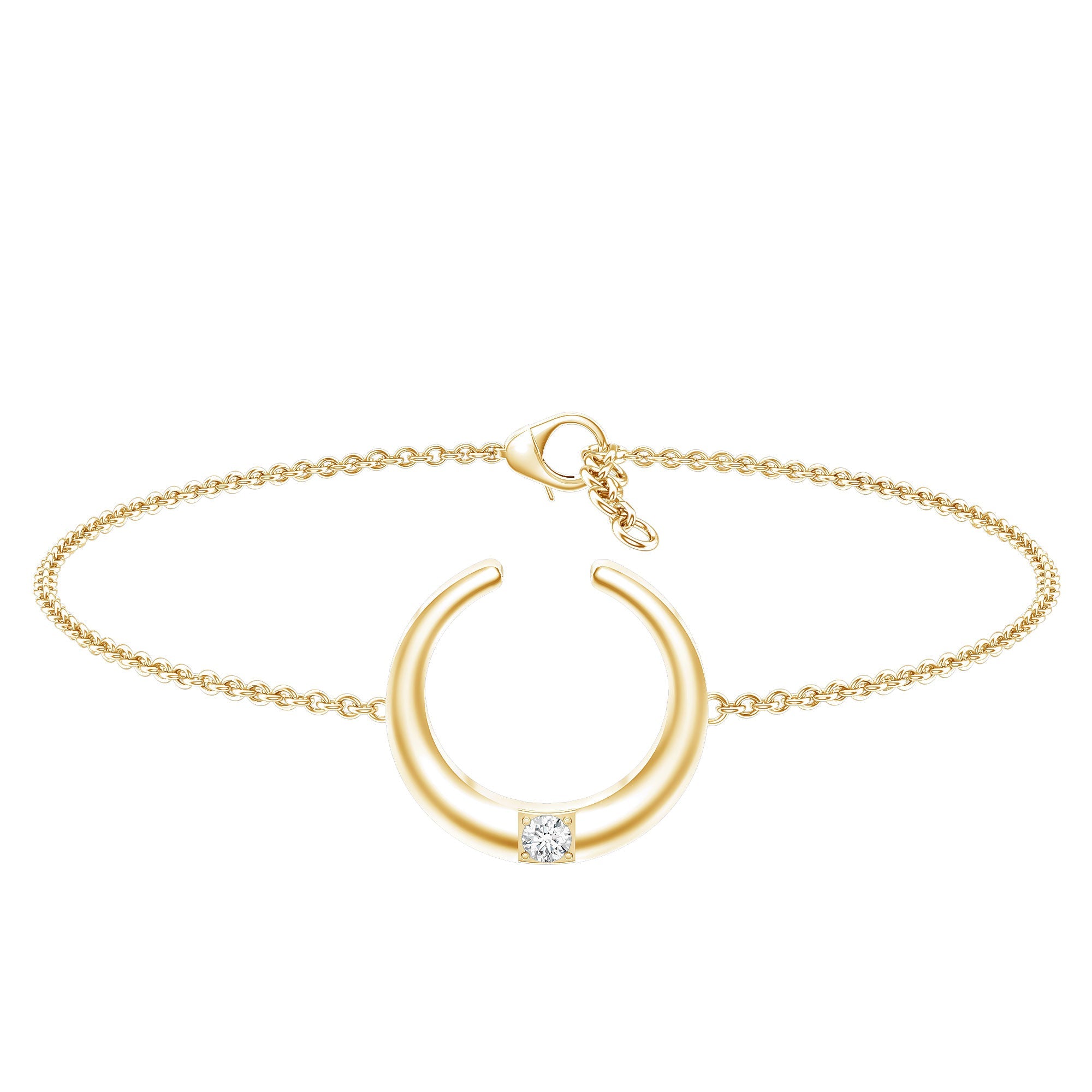 Certified Diamond Moon Chain Bracelet | Bracelet | Wiccan Center
