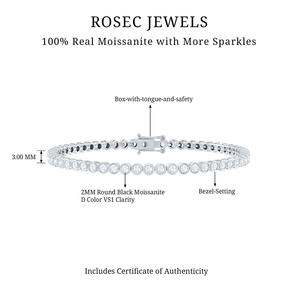 Certified Moissanite Wedding Tennis Bracelet For Bride