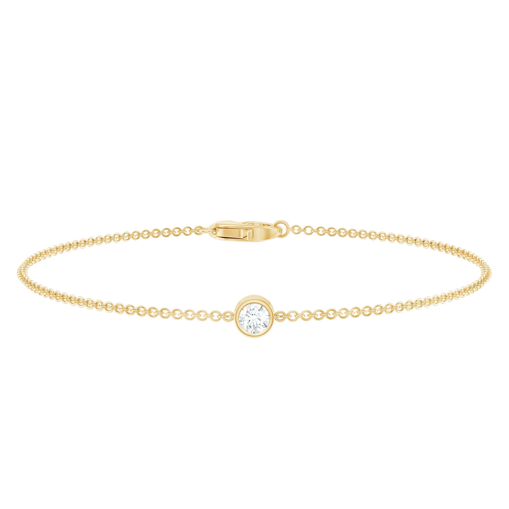 Certified Diamond Chain Bracelet in Bezel Setting | Bracelet | Wiccan Center