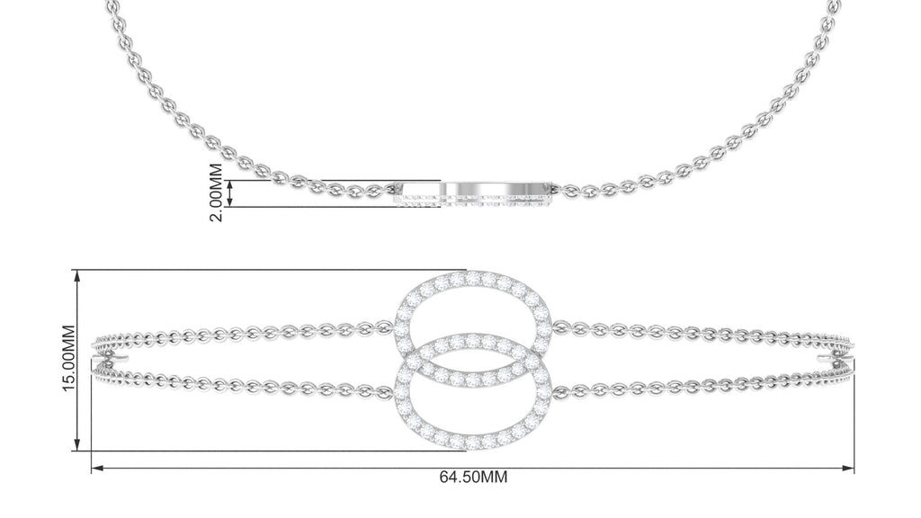 Real Diamond Eternity Chain Bracelet for Women