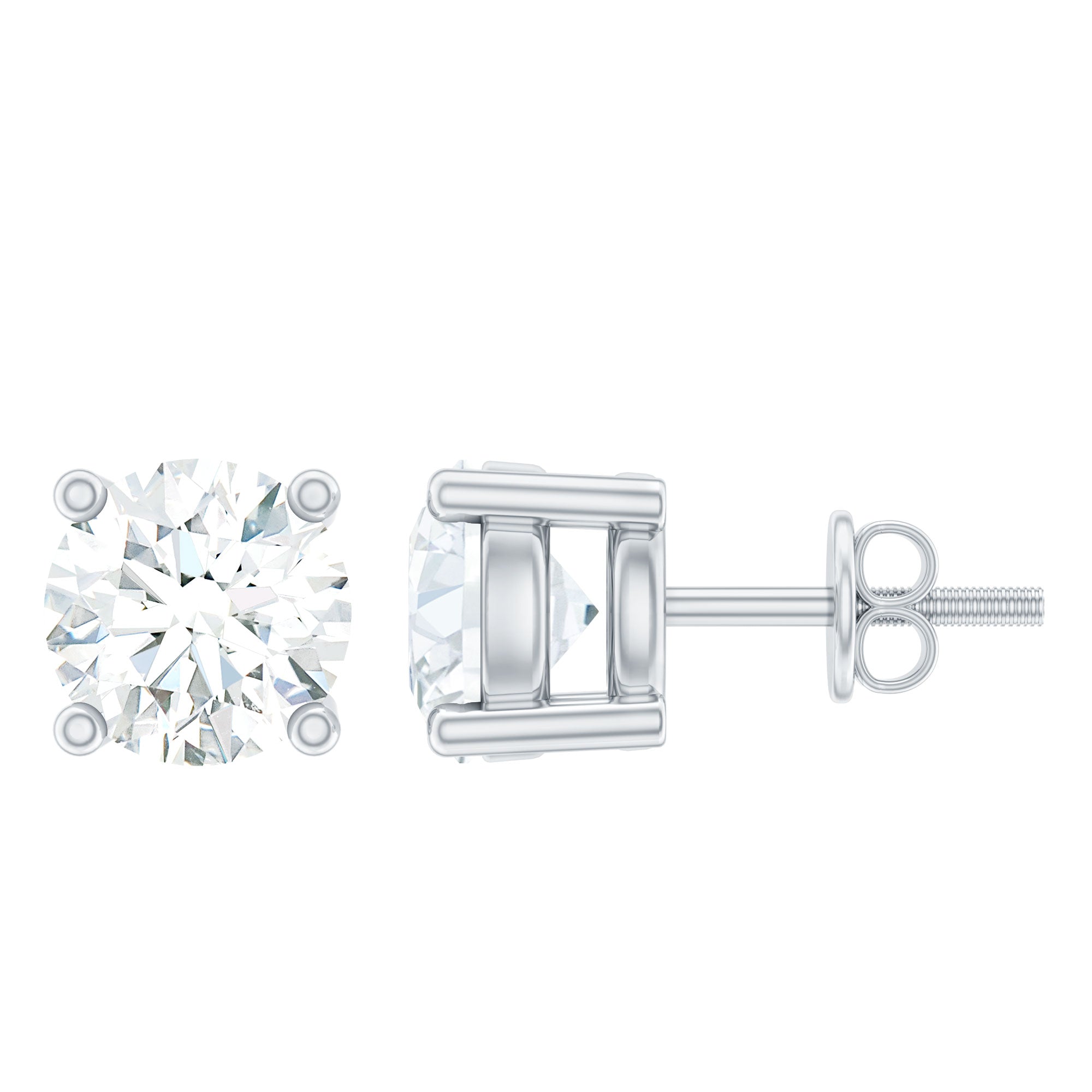 Brilliant Cut Diamond Stud Earrings in Prong Setting | Earrings | Wiccan Center