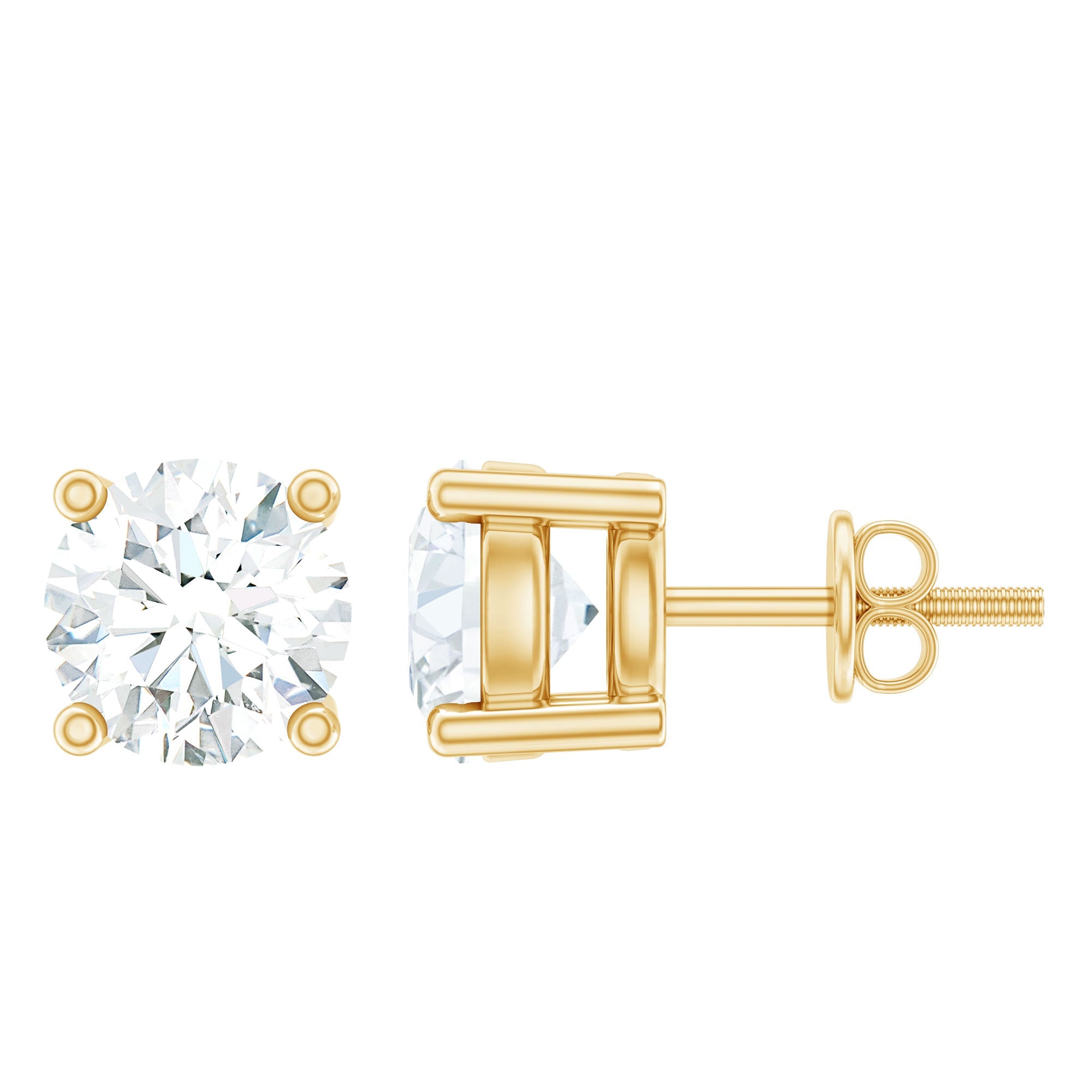 Brilliant Cut Diamond Stud Earrings in Prong Setting | Earrings | Wiccan Center