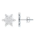 Moissanite Snowflake Stud Earrings for Her